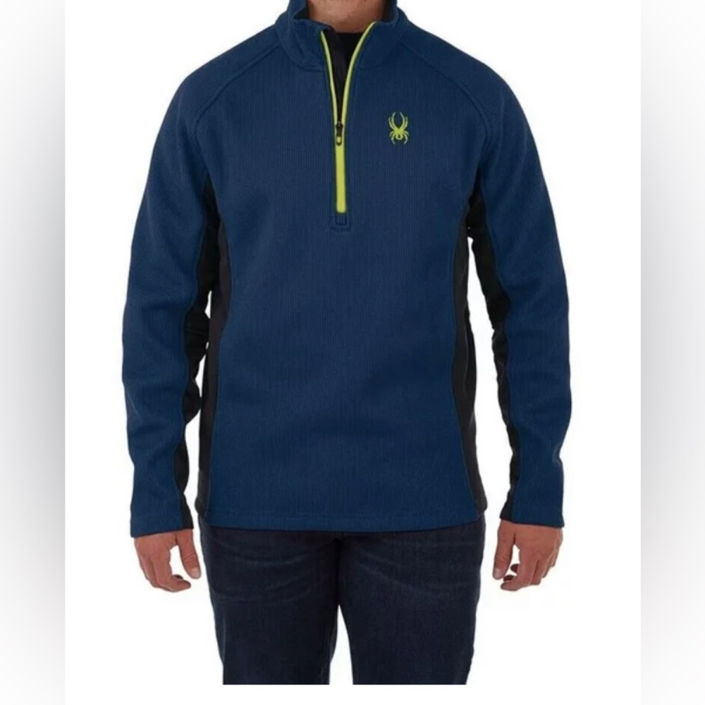 A comfortable midweight performance layer, Spyder's half zip sweater.